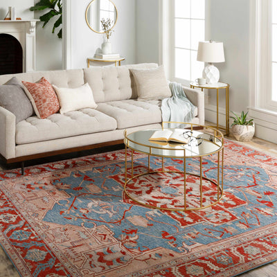 Ruskington Red&Pink Medallion Rug - Clearance