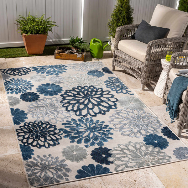 Thea Navy Indoor & Outdoor Rug - Clearance