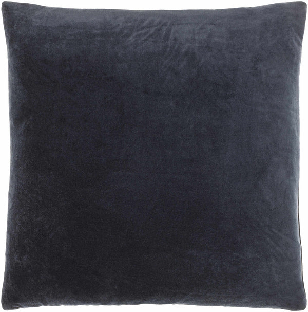 Rahiq Navy Blue Border Cotton Throw Pillow