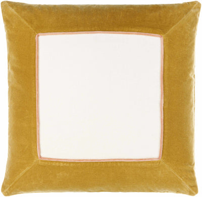 Rahiq Yellow Border Cotton Throw Pillow