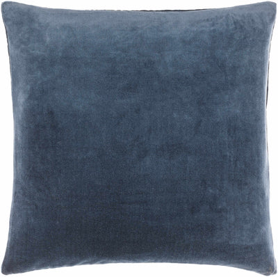 Rahiq Blue Border Cotton Throw Pillow