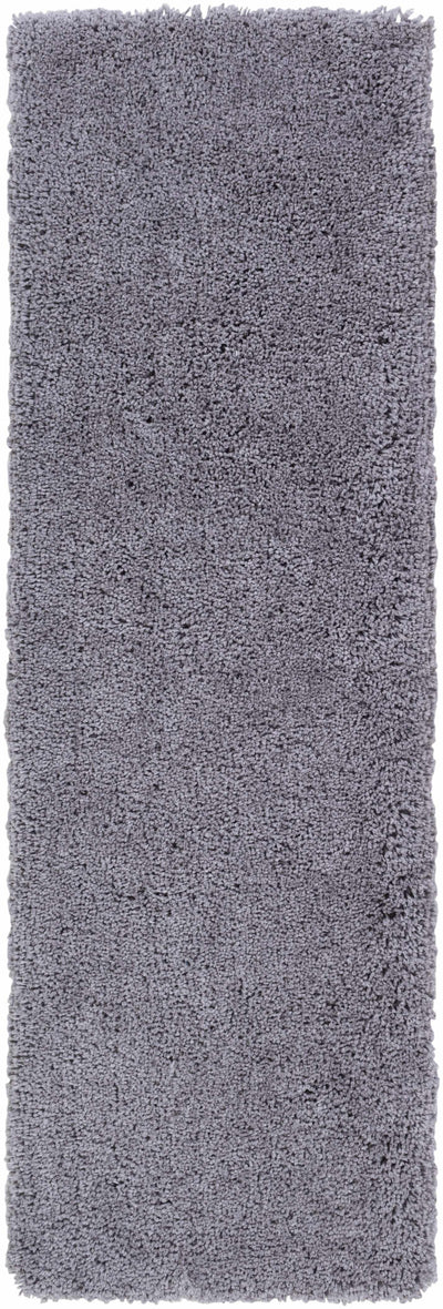 Tingly Solid Grey Shag Rug - Clearance