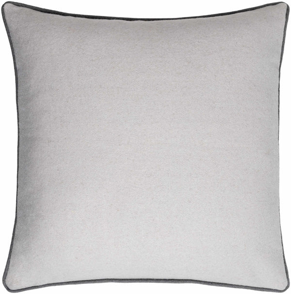 Rizzo Gray Wool Square Throw Pillow