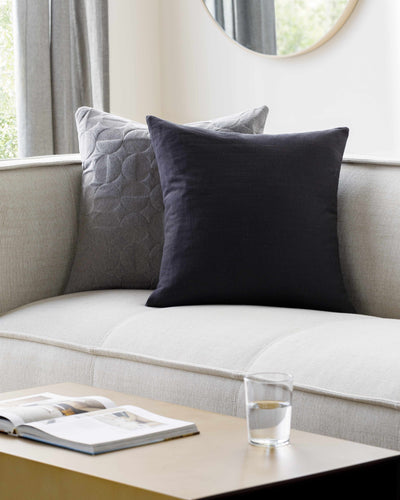 Royce Black Textured Accent Pillow