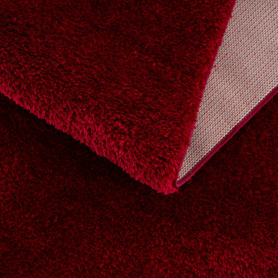 Heavenly Solid Red Plush Rug - Clearance