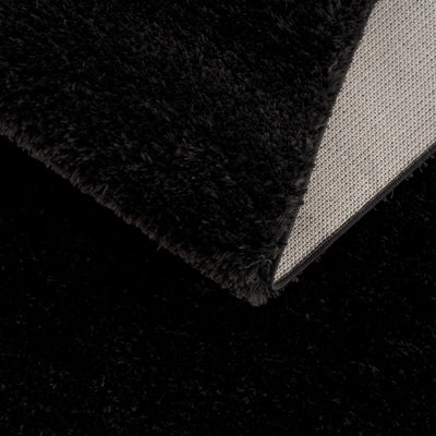 Heavenly Solid Black Plush Rug - Clearance