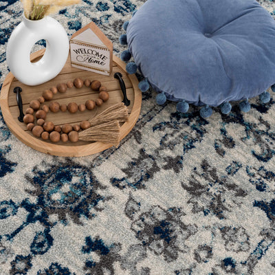 Istanbul Blue Vintage Look Area Rug - Clearance