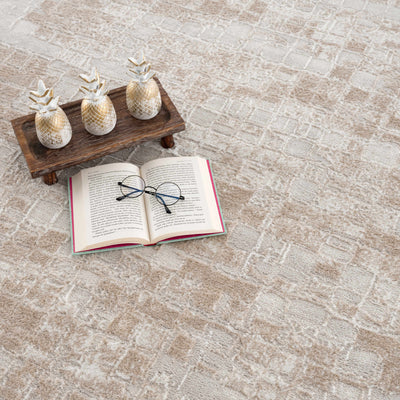 Liveri Peach Squared Area Rug