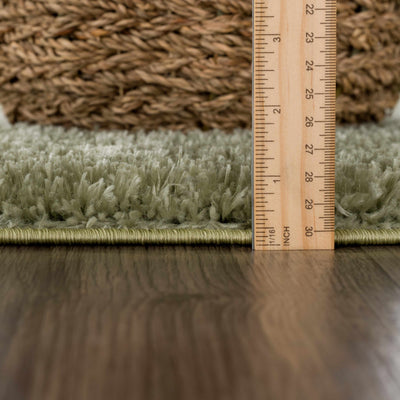 Heavenly Solid Green Plush Rug - Clearance