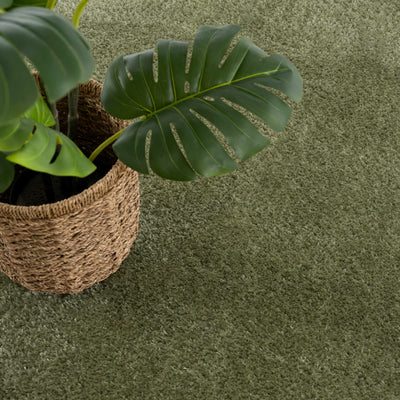 Heavenly Solid Green Plush Rug - Clearance