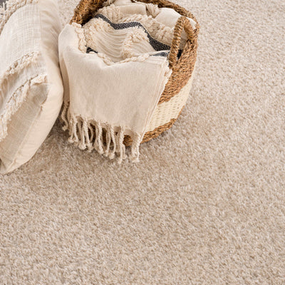 Heavenly Solid Beige Plush Rug - Clearance