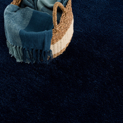 Heavenly Solid Navy Blue Shag Rug - Clearance