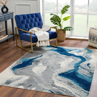 Blue River Marble Area Rug - Clearance