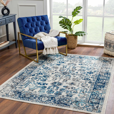 Istanbul Blue Vintage Look Area Rug - Clearance