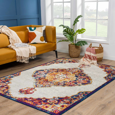 Colorful Orange Medallion Carpet - Limited Edition