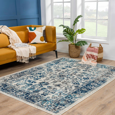 Istanbul Blue Vintage Look Area Rug - Clearance