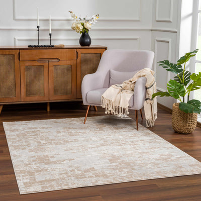 Liveri Peach Squared Area Rug