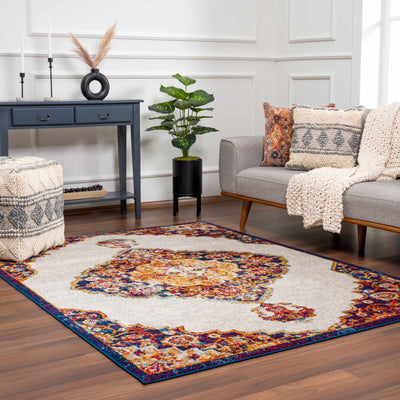 Colorful Orange Medallion Carpet - Limited Edition