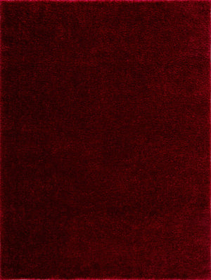 Heavenly Solid Red Plush Rug - Clearance