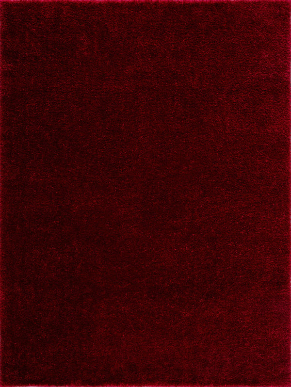 Heavenly Solid Red Plush Rug - Clearance