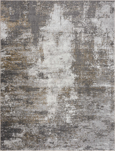 Liveree Gray Abstract Area Rug - Clearance