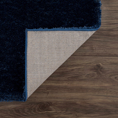 Heavenly Solid Navy Blue Shag Rug - Clearance