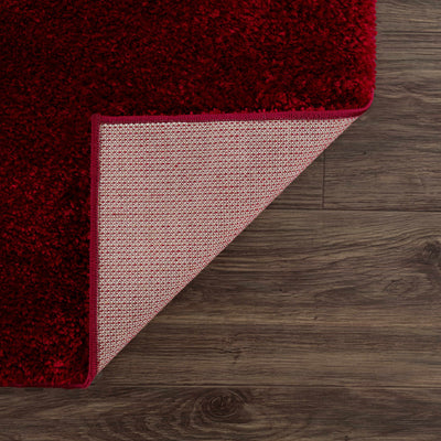 Heavenly Solid Red Plush Rug - Clearance