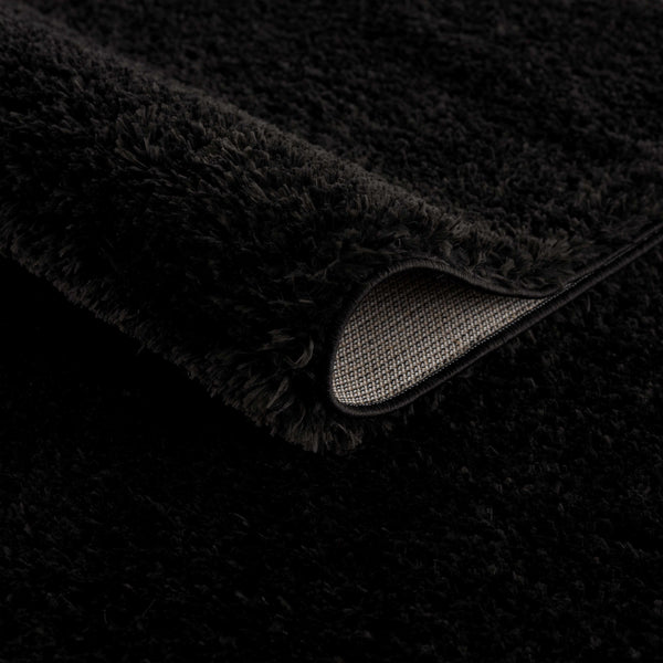 Heavenly Solid Black Plush Rug - Clearance