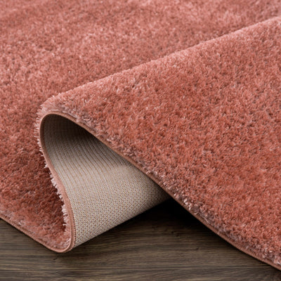 Heavenly Solid Pink Plush Rug - Clearance