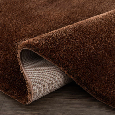 Heavenly Solid Brown Plush Rug - Clearance