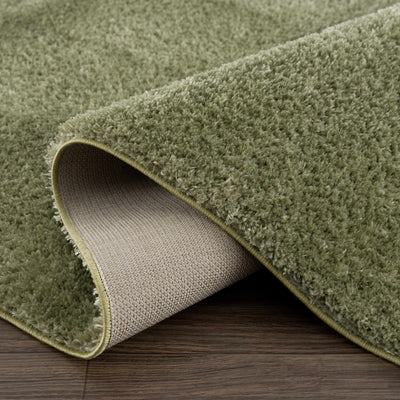 Heavenly Solid Green Plush Rug - Clearance