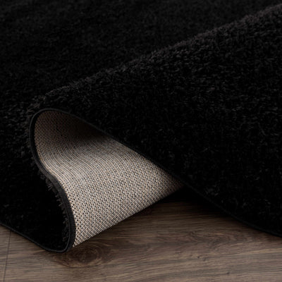 Heavenly Solid Black Plush Rug - Clearance