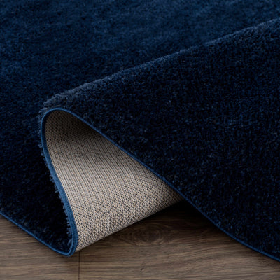 Heavenly Solid Navy Blue Shag Rug - Clearance