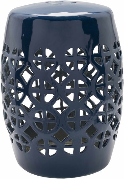 Navy Blue Ceramic Stool