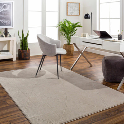 Aldis Tan Washable Area Rug