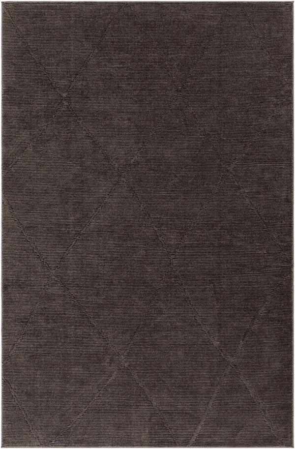 Aldis Charcoal Washable Area Rug