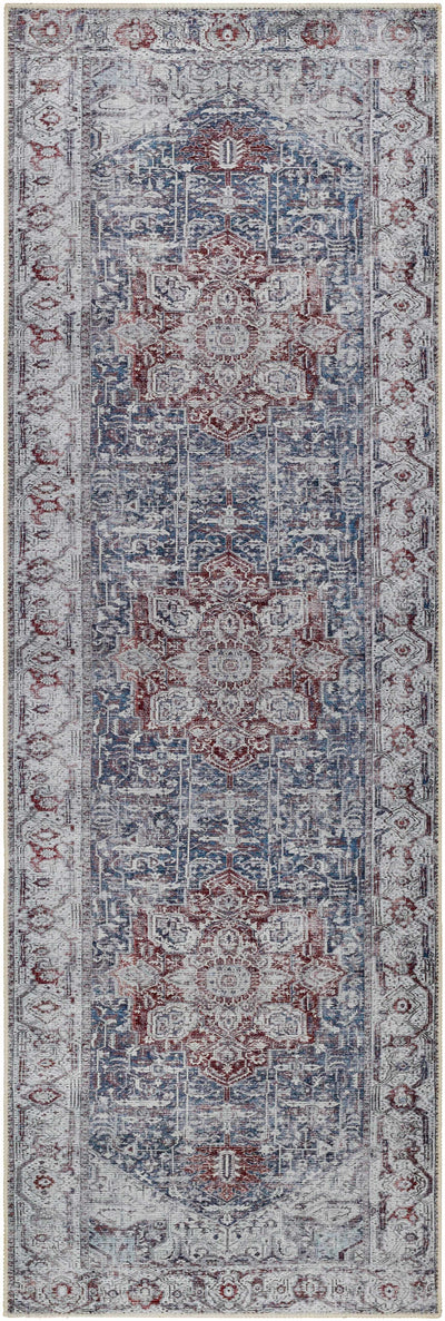 Amato Blue Washable Area Rug - Clearance