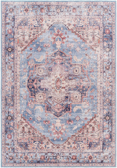 Kera Blue Washable Rug - Clearance