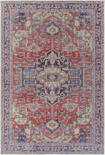 Reza Red Washable Rug - Clearance