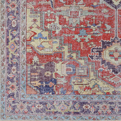 Reza Red Washable Rug - Clearance