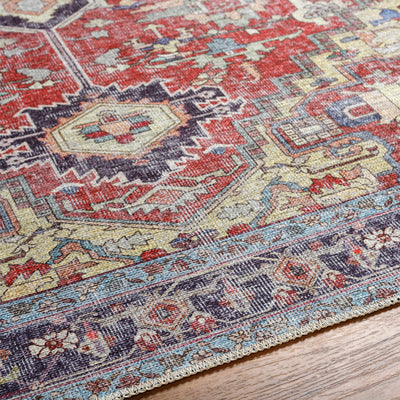 Reza Red Washable Rug - Clearance