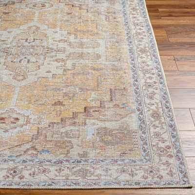 Reza Mustard Washable Area Rug