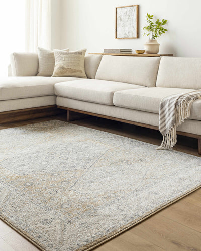 Nydia Beige Medallion Area Rug