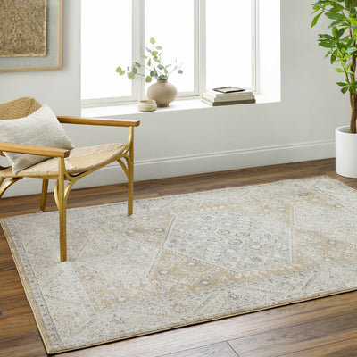 Nydia Beige Medallion Area Rug