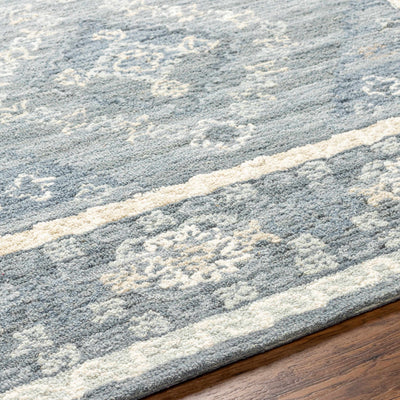 Alena Gray Blue Wool Blend Area Rug