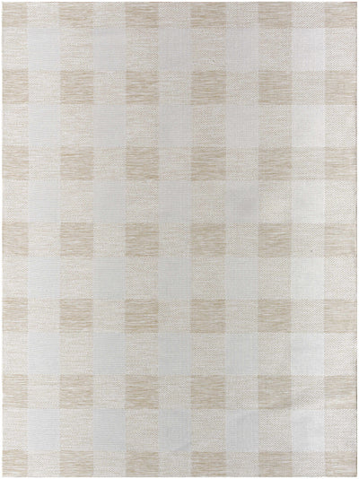 Meris Beige Plaid Area Rug