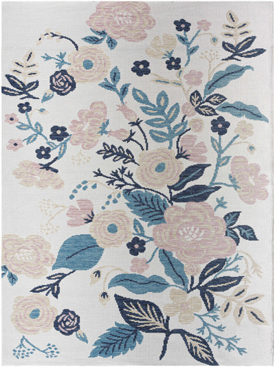 Ponto Cream & Blue Floral Area Rug