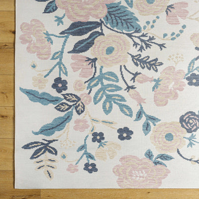 Ponto Cream & Blue Floral Area Rug