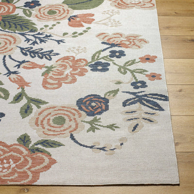 Ponto Cream & Green Floral Area Rug