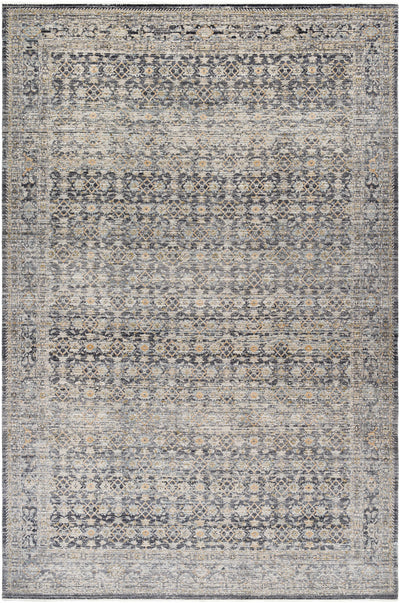 Margaret Damask Navy Washable Area Rug - Becki Owens x Livabliss